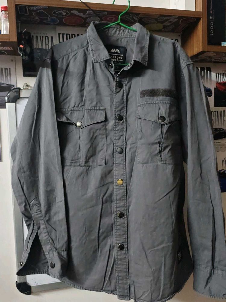 Superdry Grey Utility Shirt(39/40)