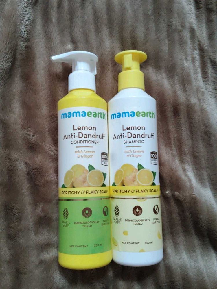 Mamaearth Lemon Anti-Dandruff Shampoo&amp;Conditioner