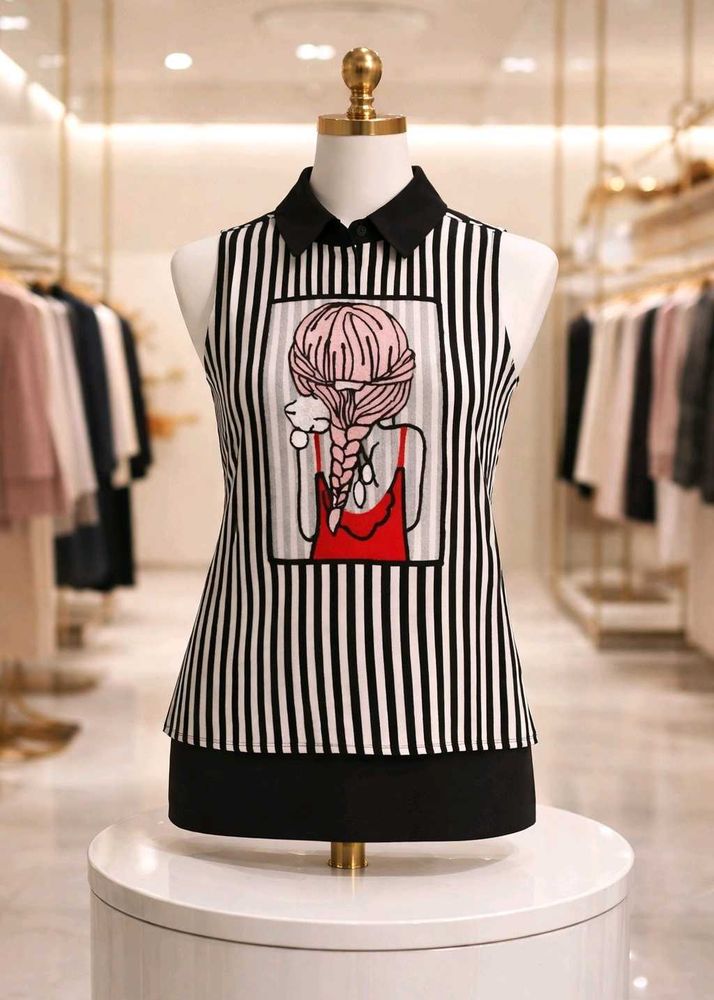 Striped Sleeveless Top