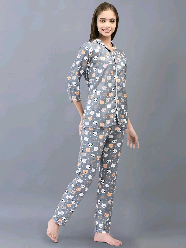 Women Panda Print Nightsuit