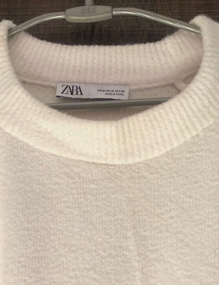 Zara White Oversized Sweater