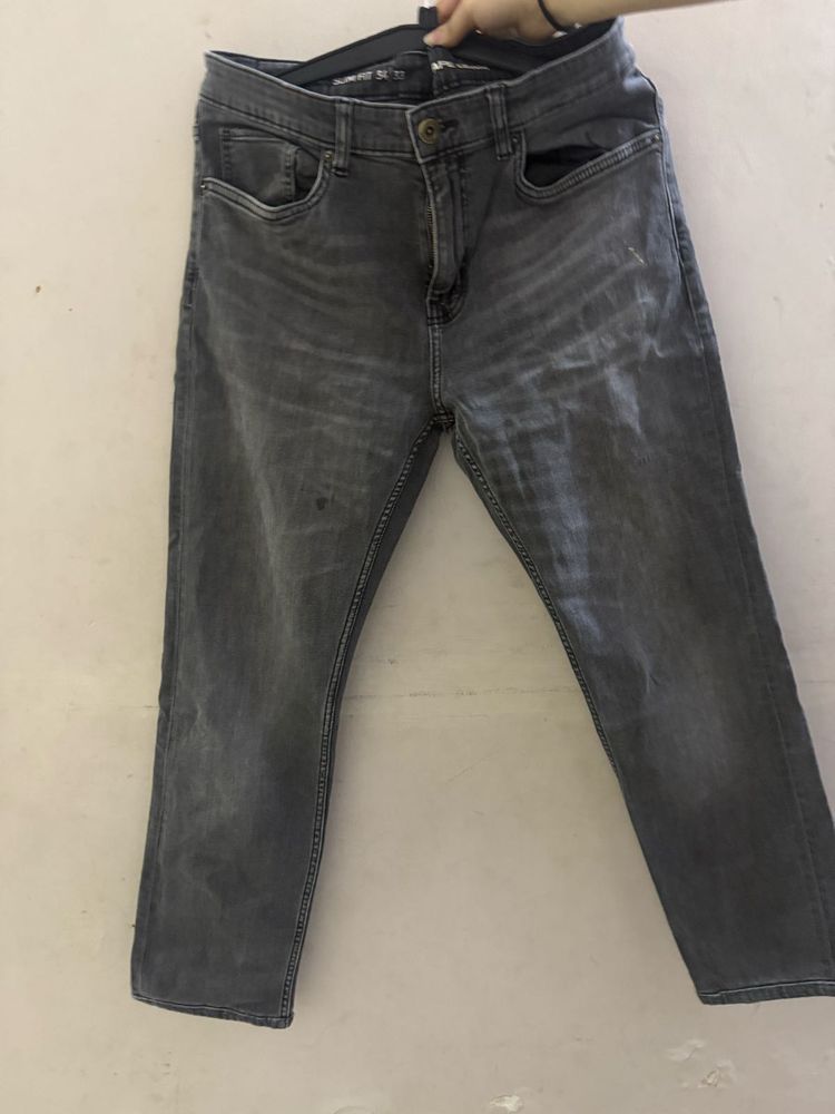 Gray Denim Jeans