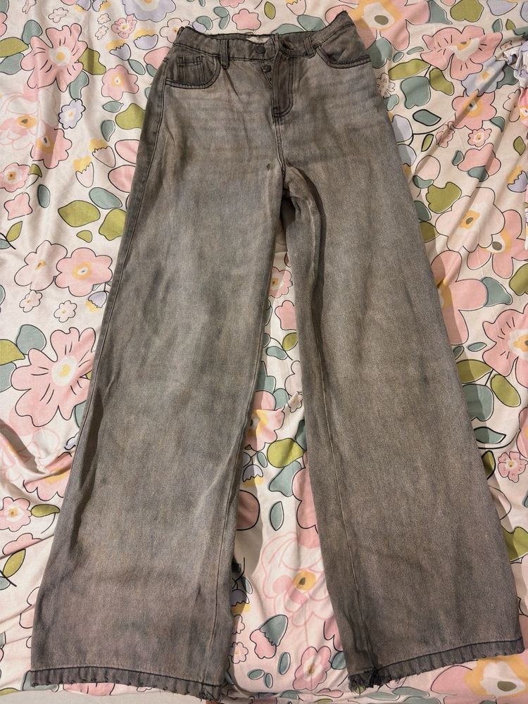 Wide Leg Denim Jeans