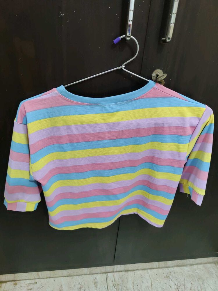 Striped Cropped T-Shirt