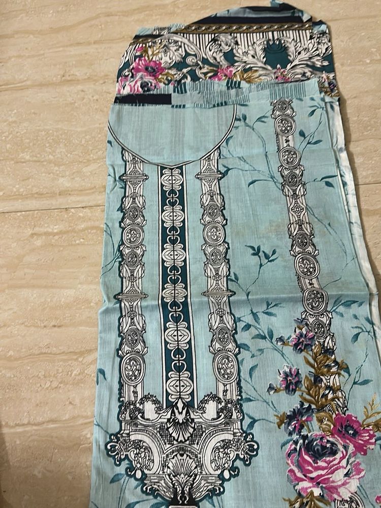 Light Blue Floral Print suit piece