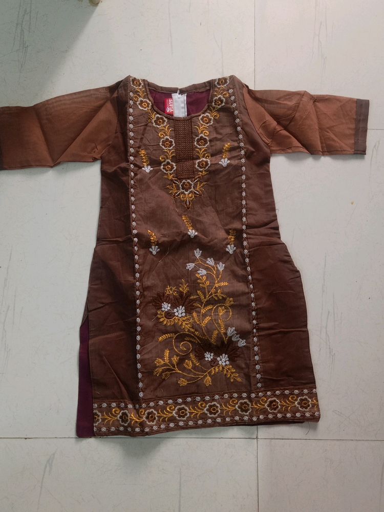 Kids Sharara Dress Embroidered