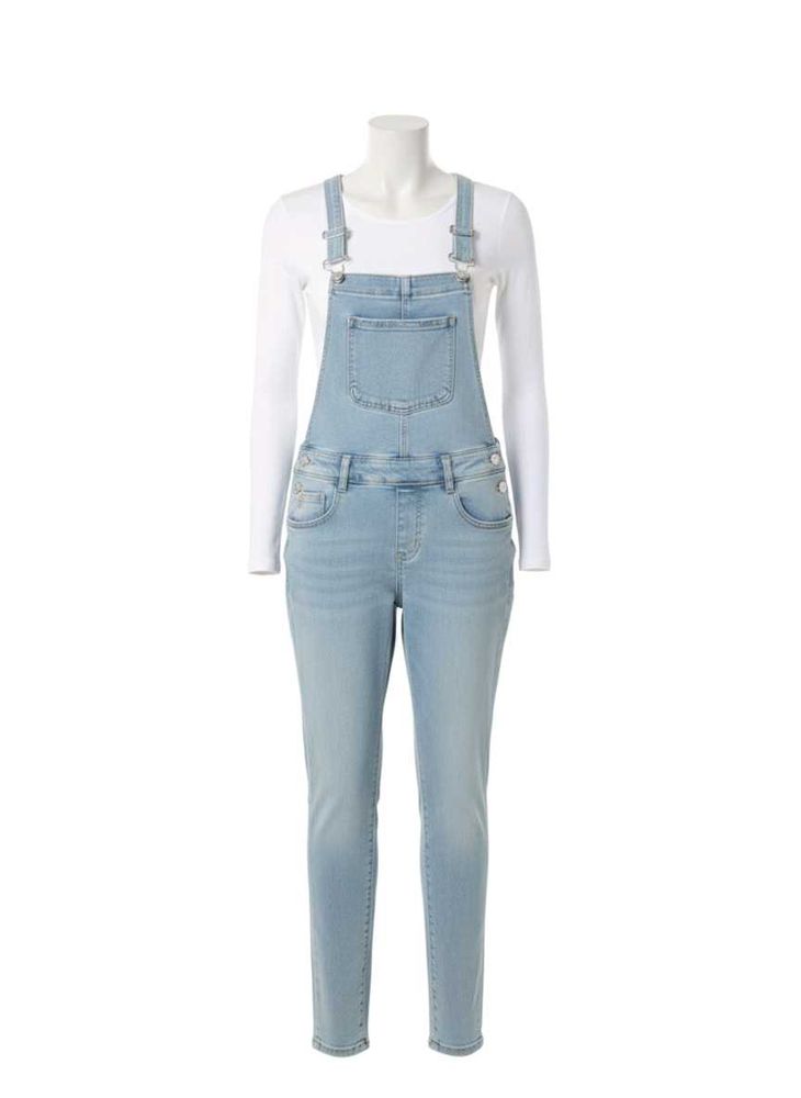 Light Wash Denim Overalls