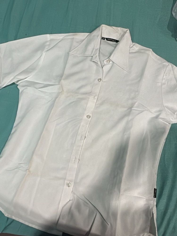 Classic White Button-Up Shirt