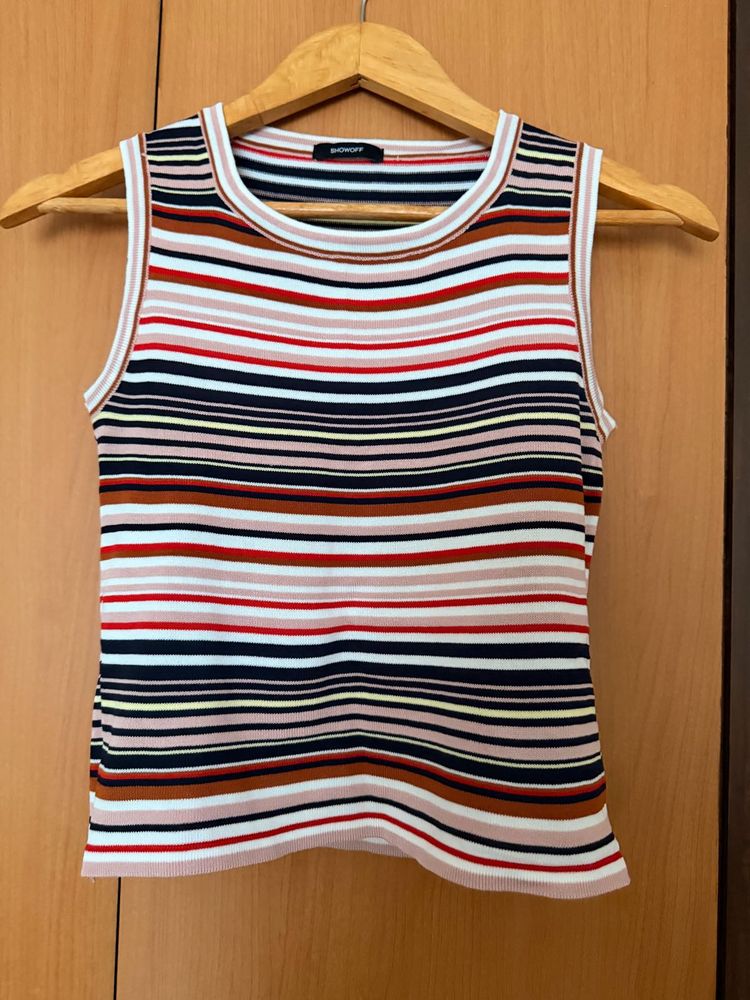 Striped Sleeveless Top