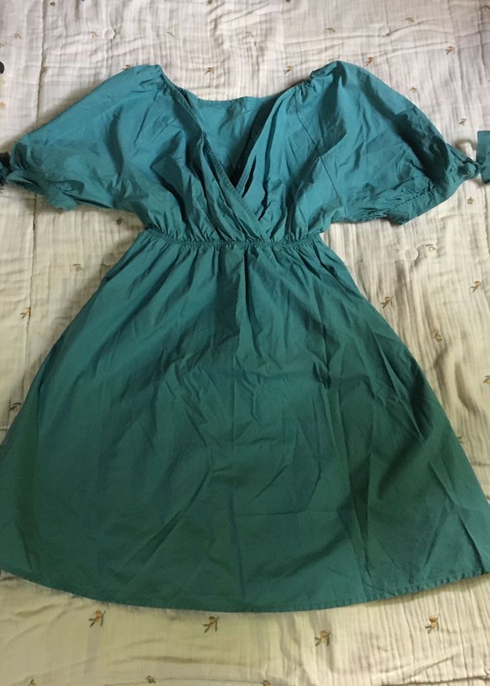 Teal Wrap Dress