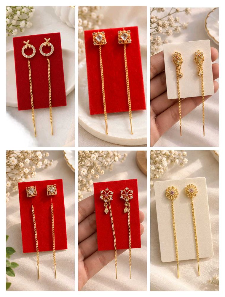 Elegant Gold Dangle Earrings