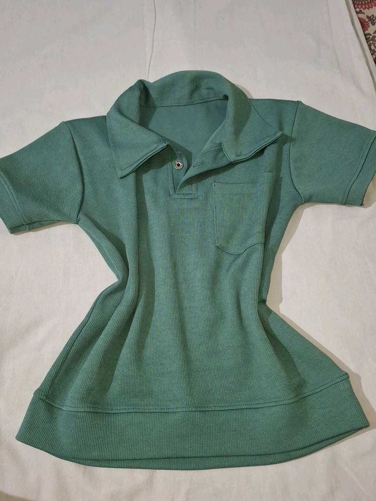 Green Collared Polo T-Shirt