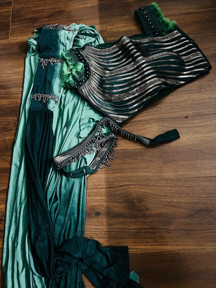 ready to wear saree with blouz and belt
