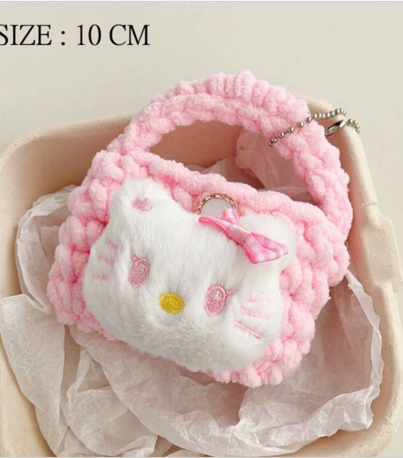 cute hello kitty keychain pouch