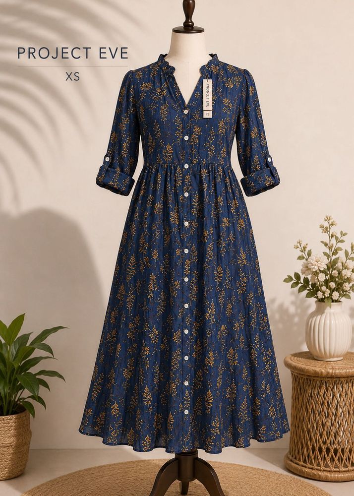 Project Eve Foil print Anarkali kurta