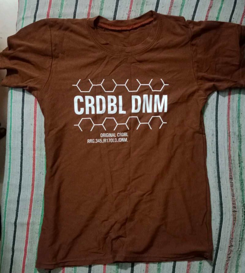 Brown Graphic Print T-Shirt