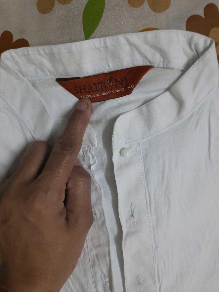 white pure cotton kurta