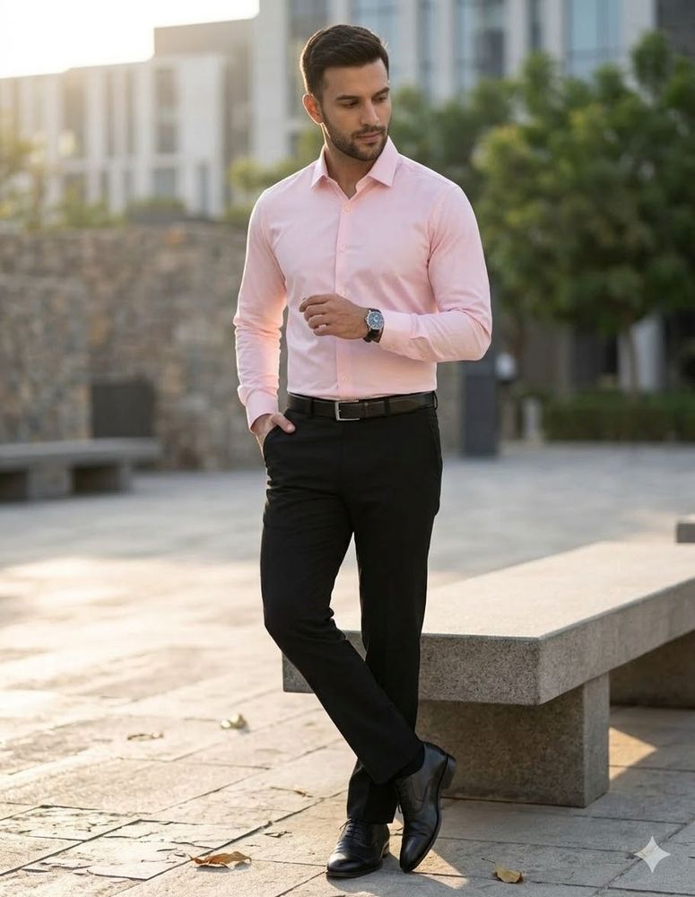 Men's Pink Formal Shirt