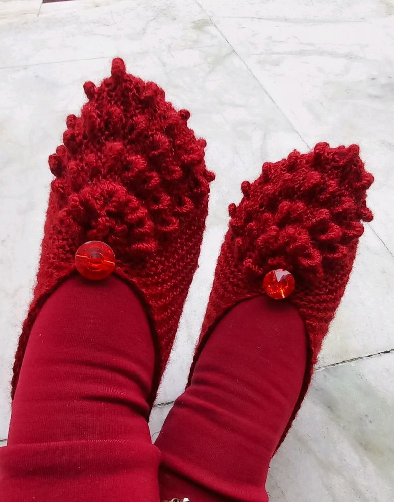 Maroon Digner Velly Socks