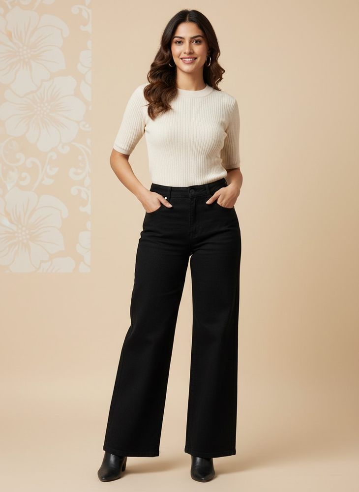 Wide Leg Black Pants