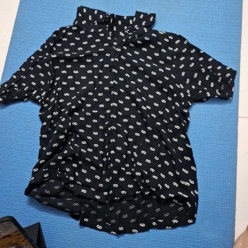 Chic Black Printed Shirt