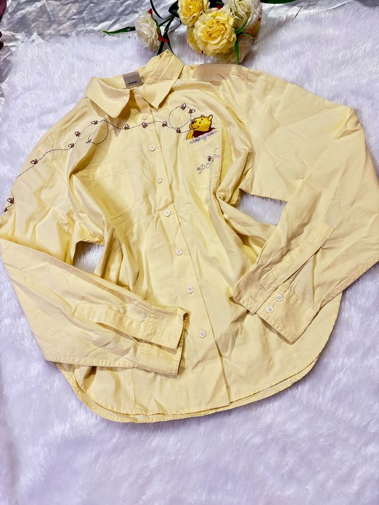 Cute Winnie the Pooh Button-Up Shirt