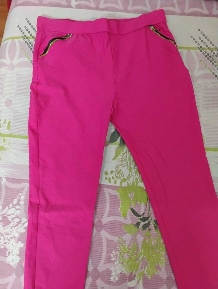 Pink Casual Trousers