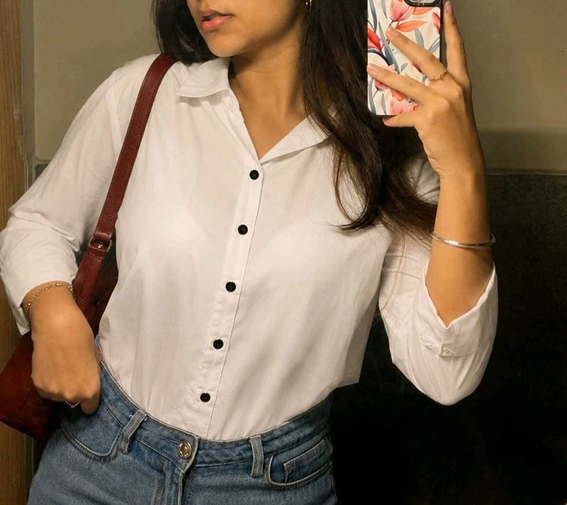 Off-White Button-Up Shirt