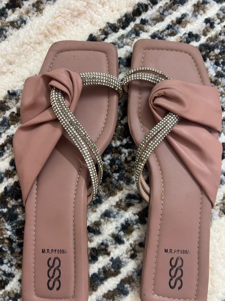 Stylish Embellished Flat Sandals