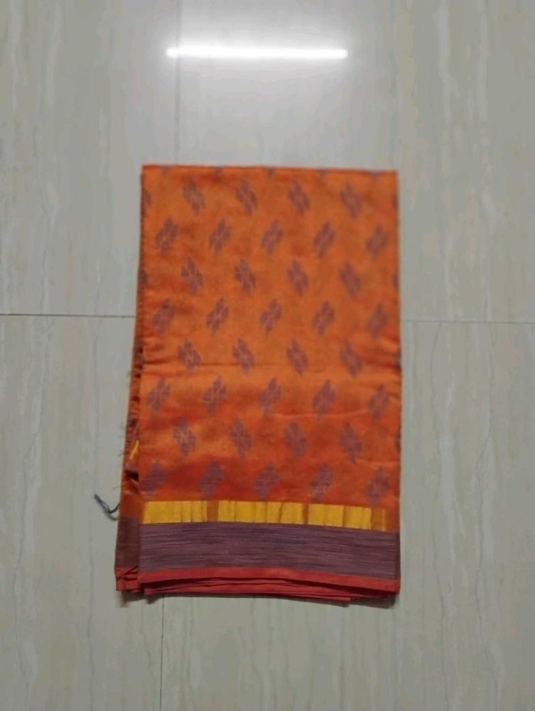 Orange Saree with Blouse