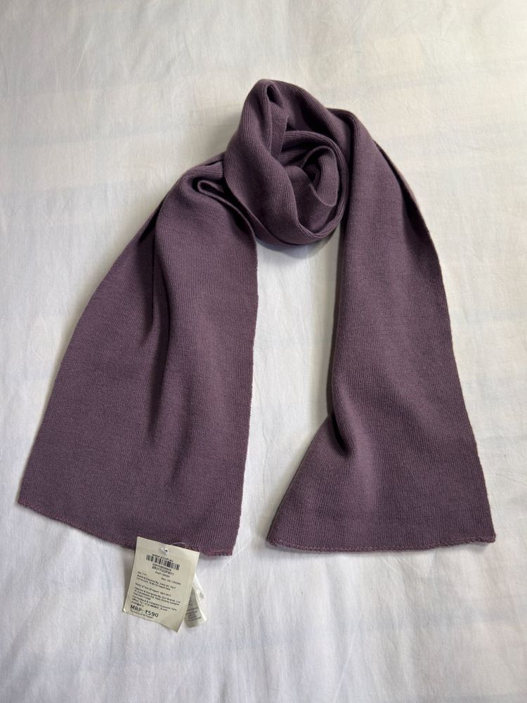 Soft Purple Knit Scarf
