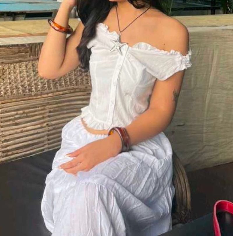 Chic Off-Shoulder White top from newme