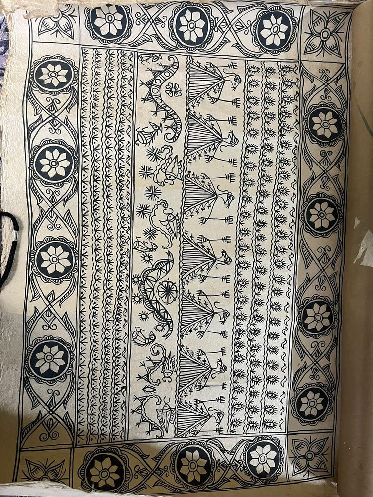 Hand-Painted Ethnic Painting
