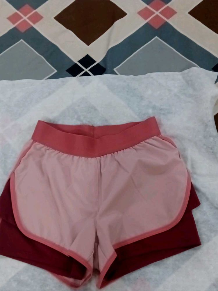 Cute Two-Layer Running Shorts