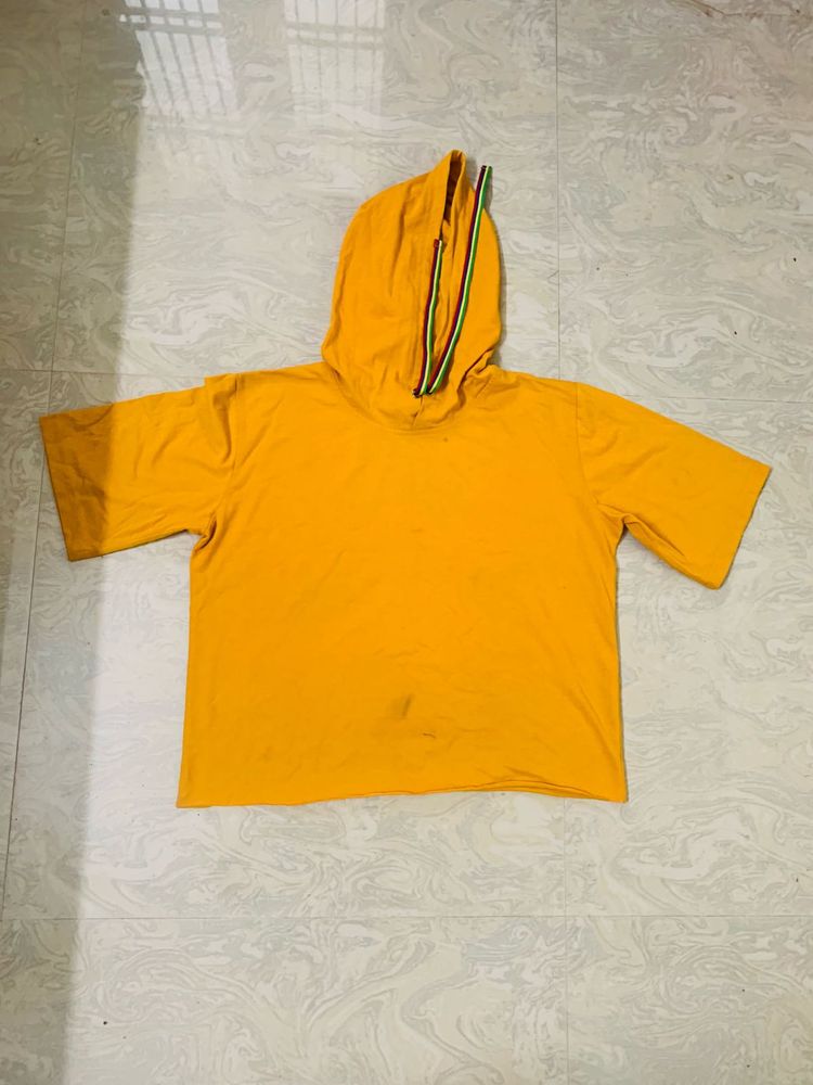 Yellow Hoodie Top