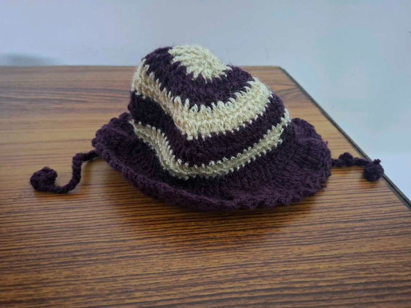 Purple Cap For Baby Girls