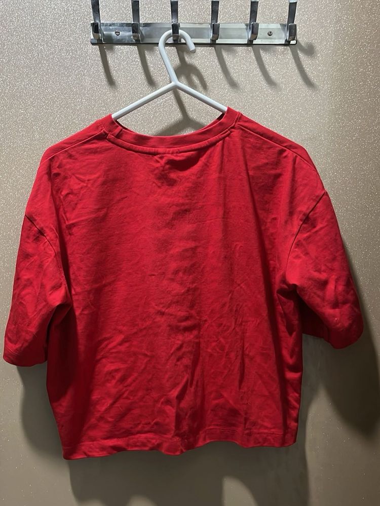Red Cropped T-Shirt