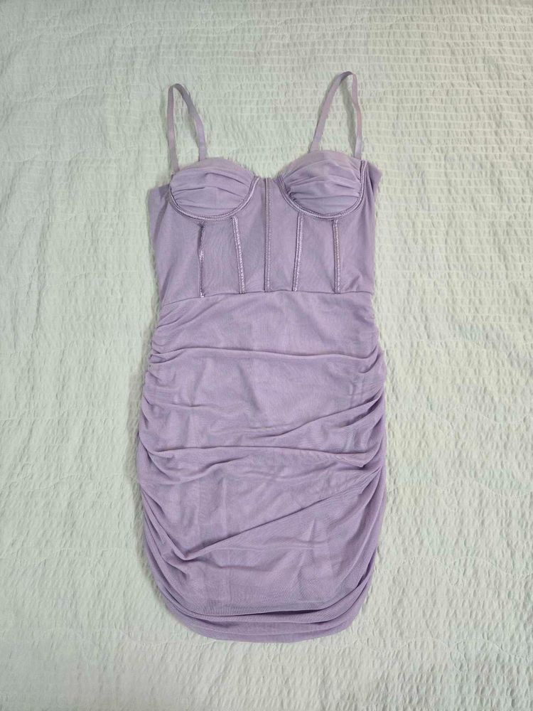 Lilac Ruched Corset Dress bust 34