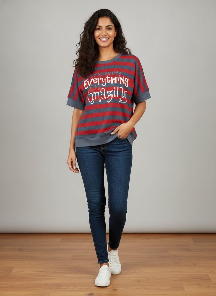 Striped T-Shirt "Everything will be Amazing"