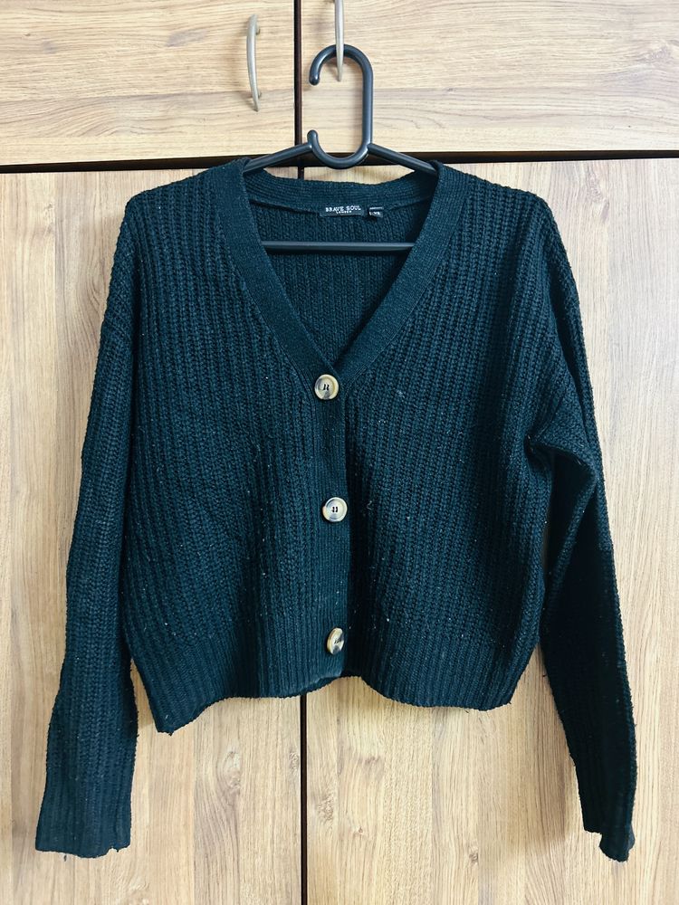 BRAVEL SOUP ORIGINAL BLACK CARDIGAN