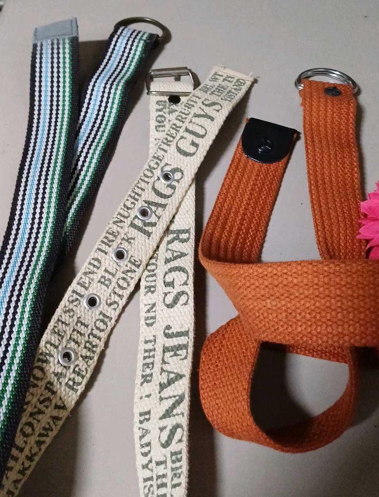 Pack Of 3 Kids Belts
