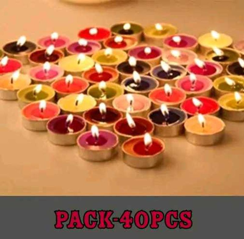 40 colourful Candles for decorate Home