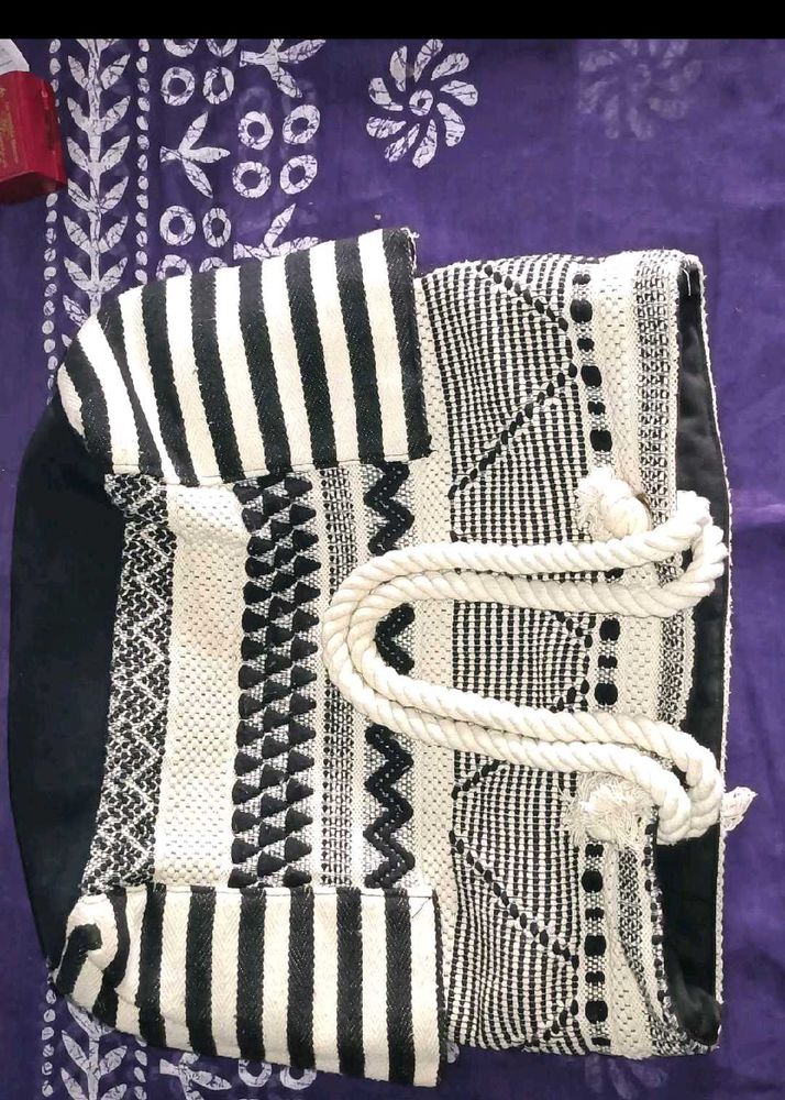 Boho Striped Tote Bag