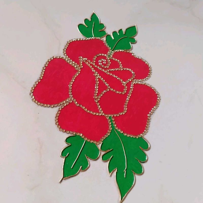 Rose Showpiece with Rhinestones