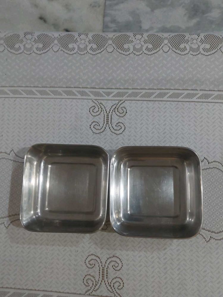 Set of 2 Stainless Steel Bowls