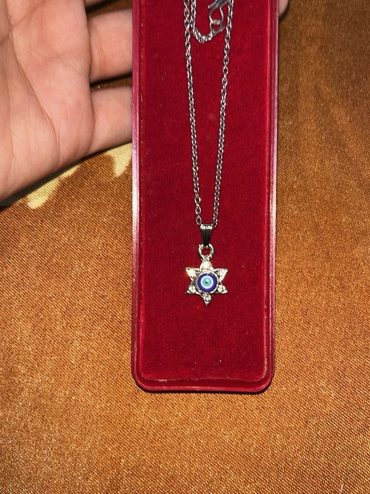 Evil Eye Star Necklace with box