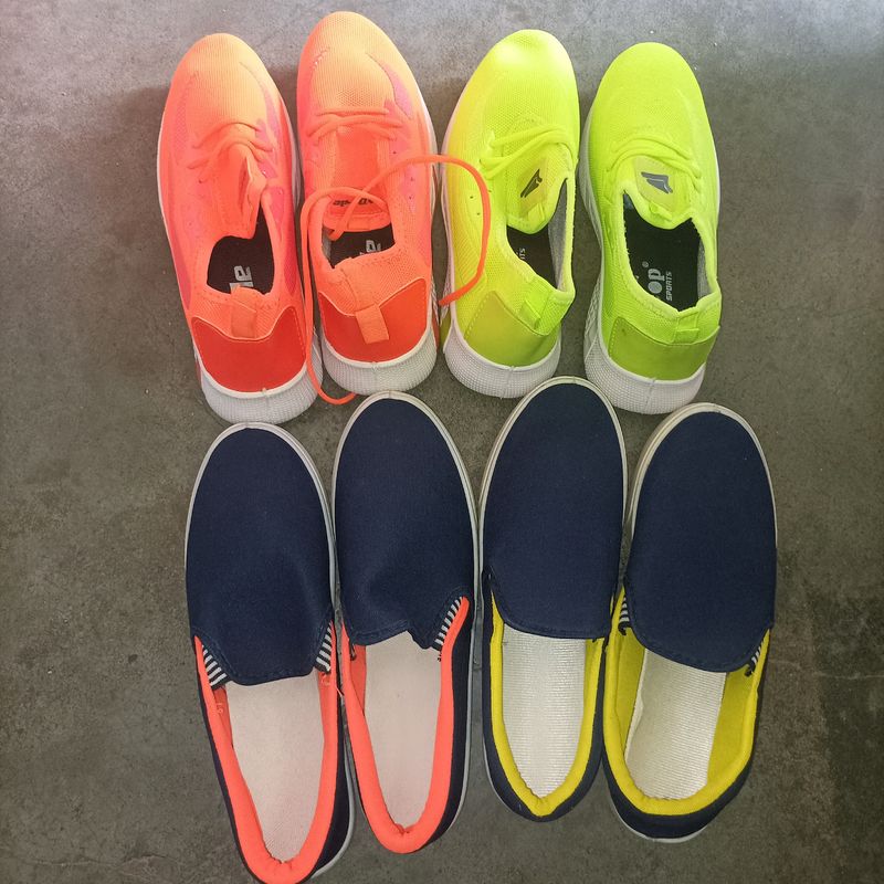 Colorful 4 Pairs Sneaker Bundle