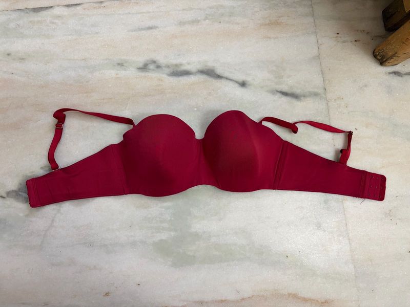 Red detachable Bra