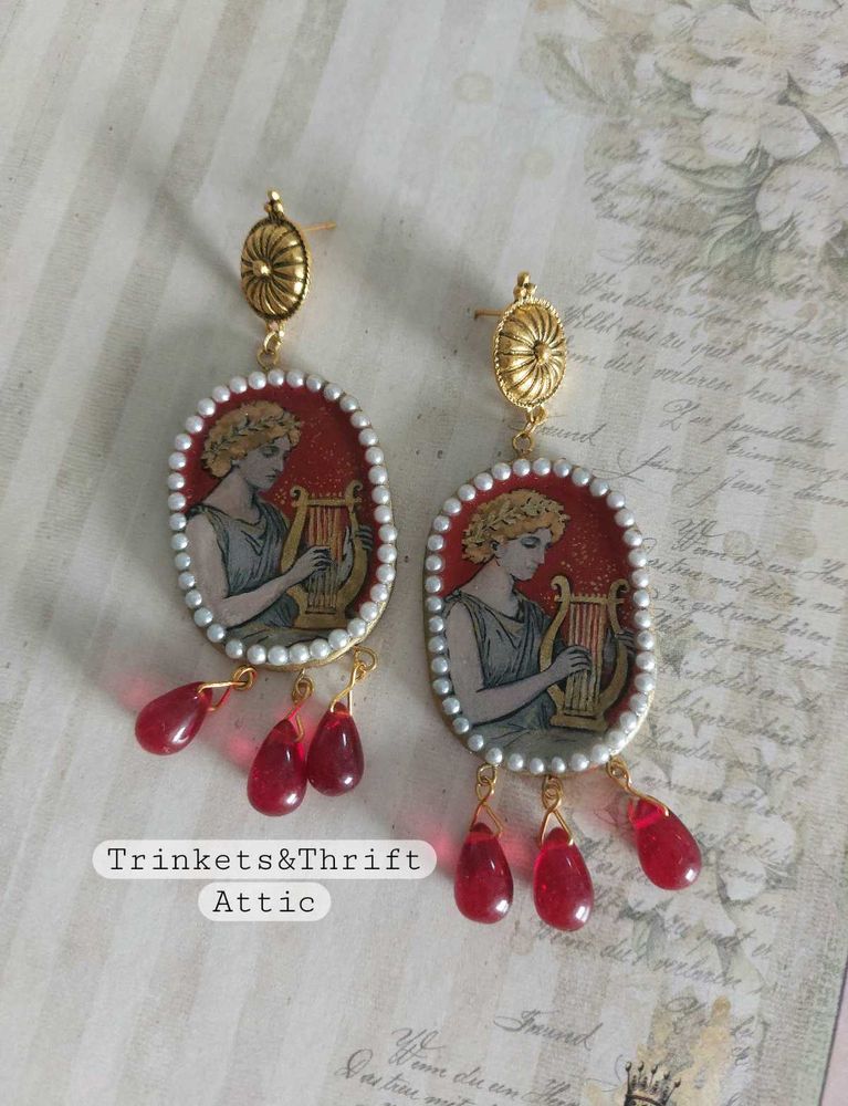 Handmade Medieval Vintage Style Drop Earrings