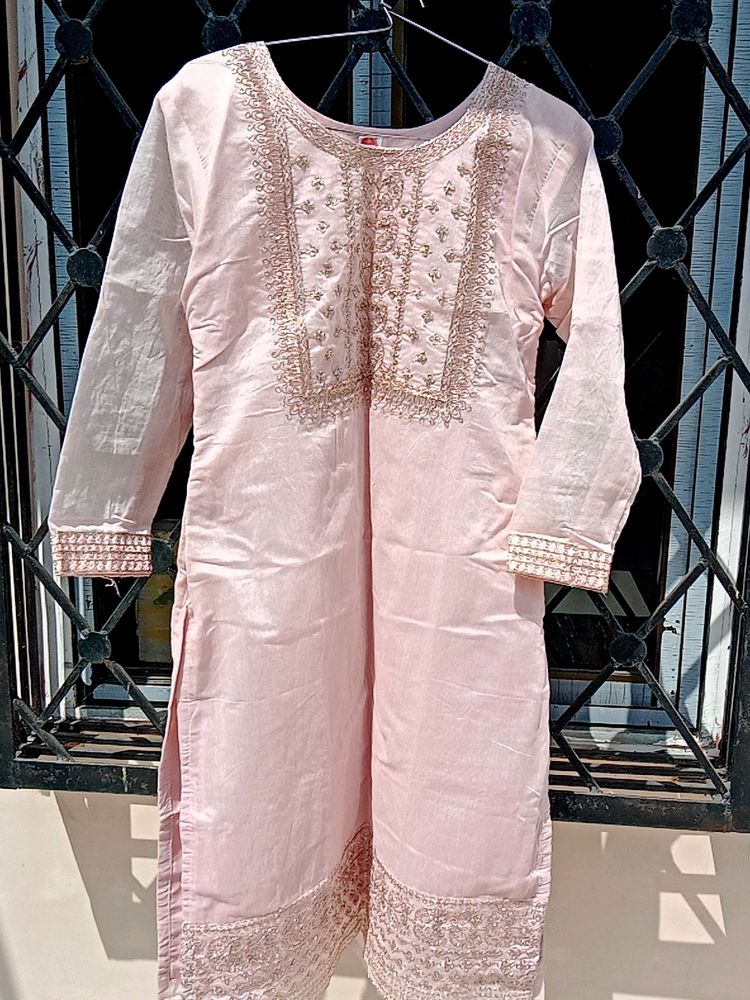 Light Pink Organza Kurti